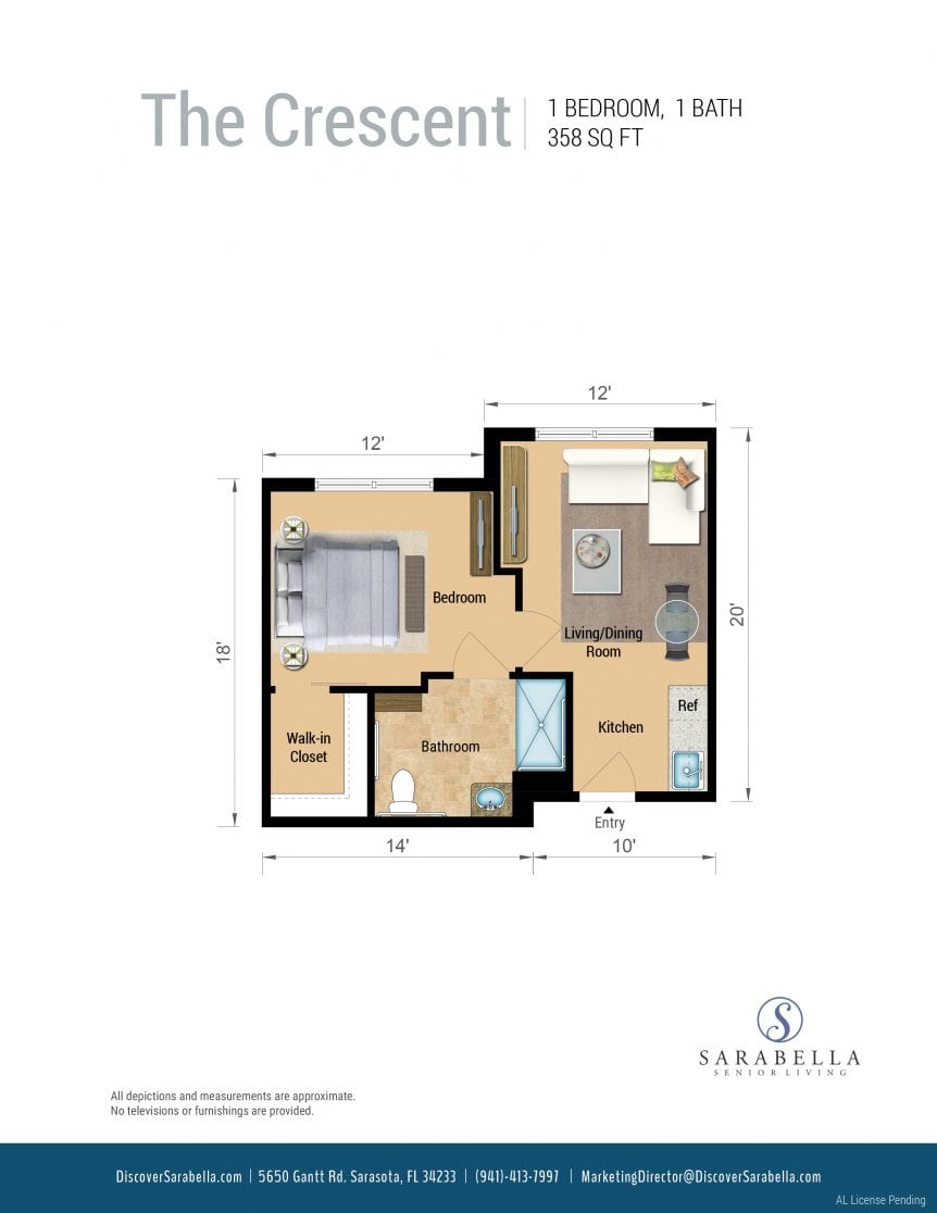 The Crescent senior living floor plan