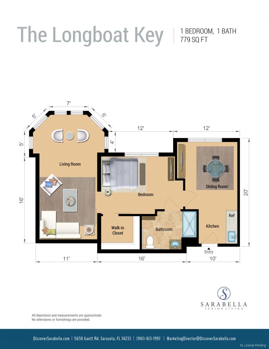 The Longboat Key senior living floor plan