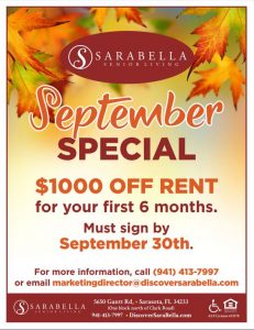 September Special for Sarabella Senior Living