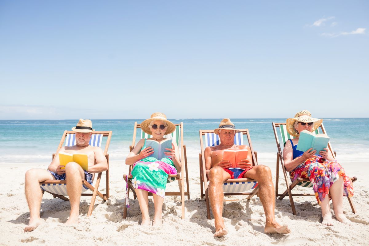 seniors on the beach