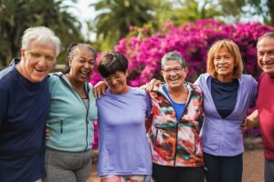 Group of senior friends