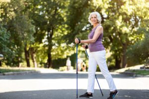 Older woman walking